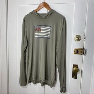 Kuiu Ram Flag AP Tech Long Sleeve Tan Hoodie XL (spot on sleeve)